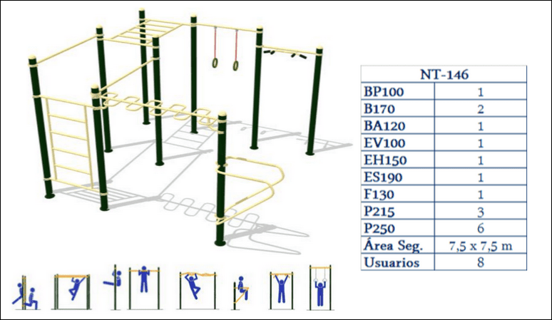 MAQUINAS DE GIMNASIO URBANAS MK FITNESS